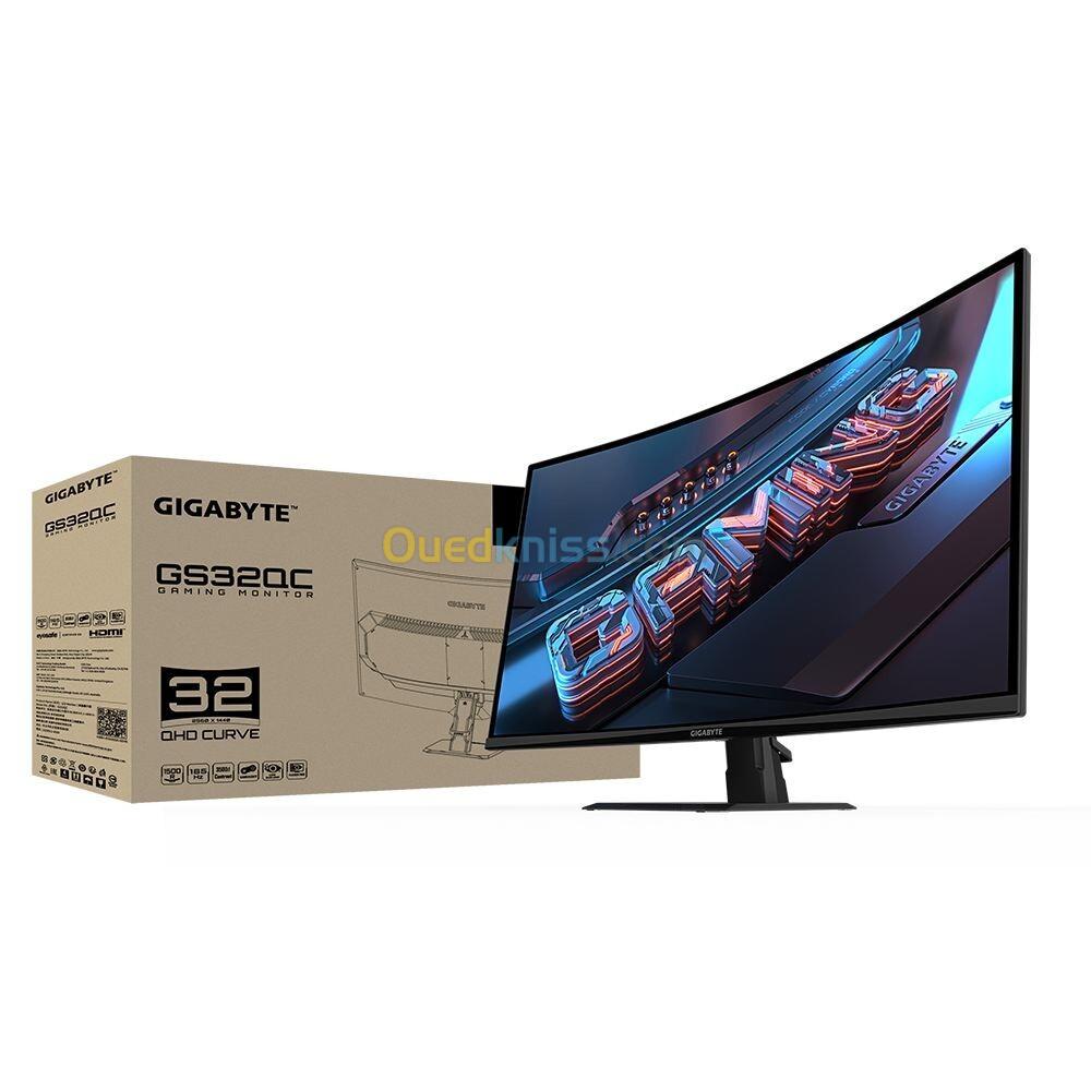 GIGABYTE GS32QC - GAMING MONITEUR - 32" CUREVED QHD - 165Hz - 1ms - HDR - HDMI 2.0 - NOIR