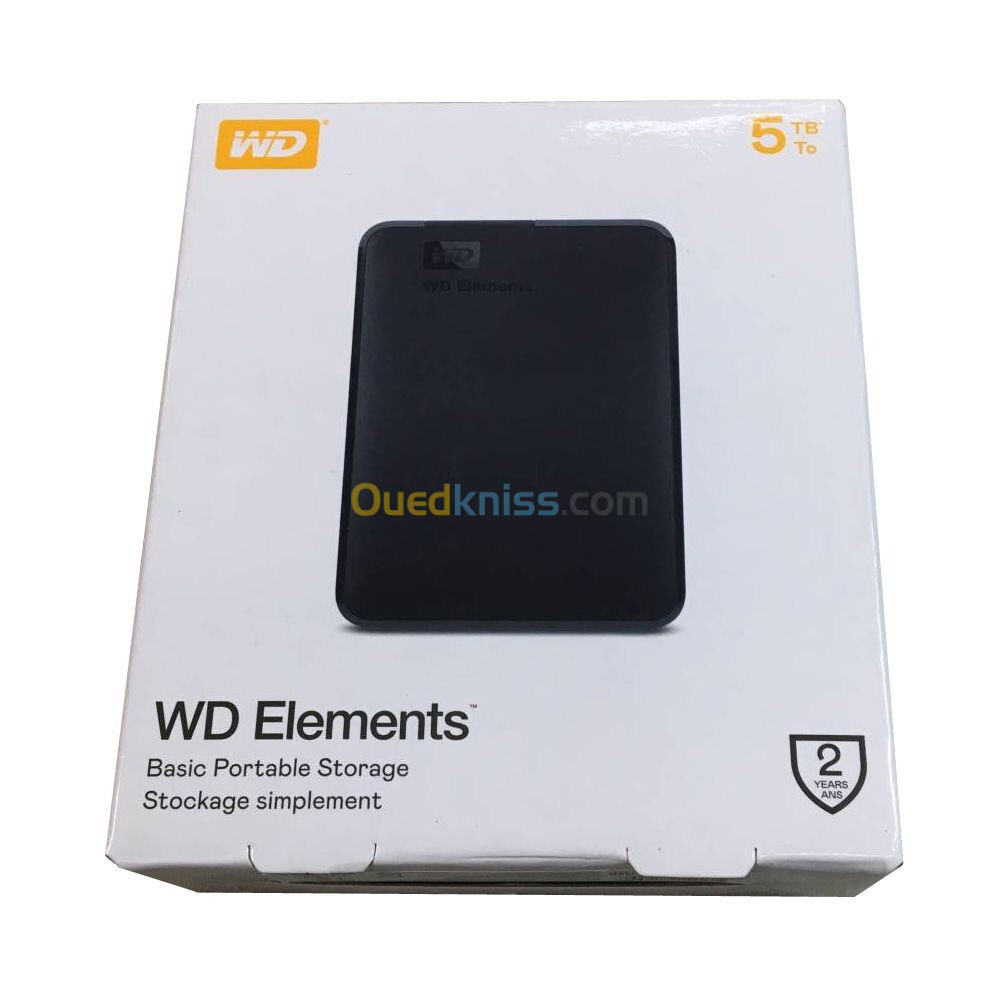 WD ELEMENTS PORTABLE 5TO HDD - DISQUE DUR EXTERNE 2.5" PORTABLE - USB 3.0 - NOIR - 