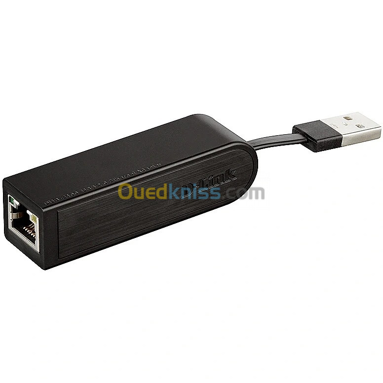 D-LINK DUB-E100 ADAPTATEUR RÉSEAU - USB 2.0 TO RJ45 - 480 MBIT/S - 100 MBPS - NOIR 