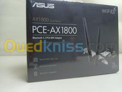 ASUS PCE-AX1800  Carte PCI Express Wi-Fi 6 AX1800 - AX1201 + AX574 avec Bluetooth 5.2