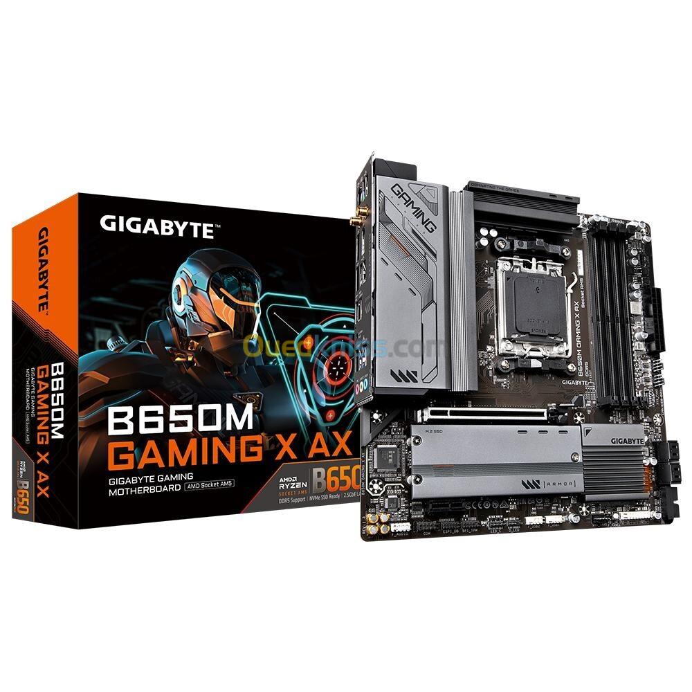 GIGABYTE B650M GAMING X AX - CARTE MÈRE AMD - SOCKET AM5 - 4 DIMM - PCIe 4.0 x4 M.2 - Wi-Fi 6E 