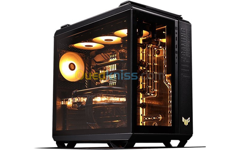 ASUS TUF GAMING GT502 PLUS - BOITIER GAMING - 4 FAN 120 MM - MICRO ATX - ATX/EPS - NOIR & BLANC