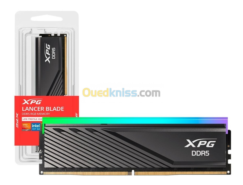 RAM ADATA XPG LANCER BLADE DESKTOP - RGB - 32GB DDR5 - 6000 MT/s - PC5-48000 - 1.35V - CL 30 - BLACK