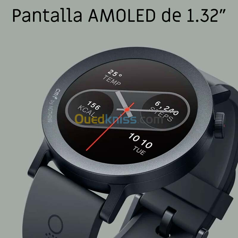 SAMARTWATCH CMF BY NOTHING WATCH PRO 2 - 1,32" AMOLED- ALUMINIUM - BLUETOOTH -22 MM - ÉTANCHE -GRISE