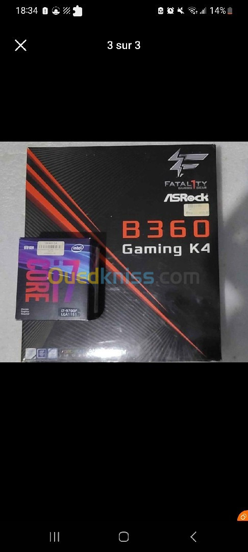  ASRock B360 Gaming K4 +i7 9700F +Ram XPG 8G  rgb 