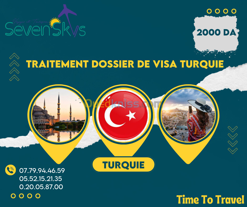 TRAITEMENT DOSSIER DE VISA TURQUIE