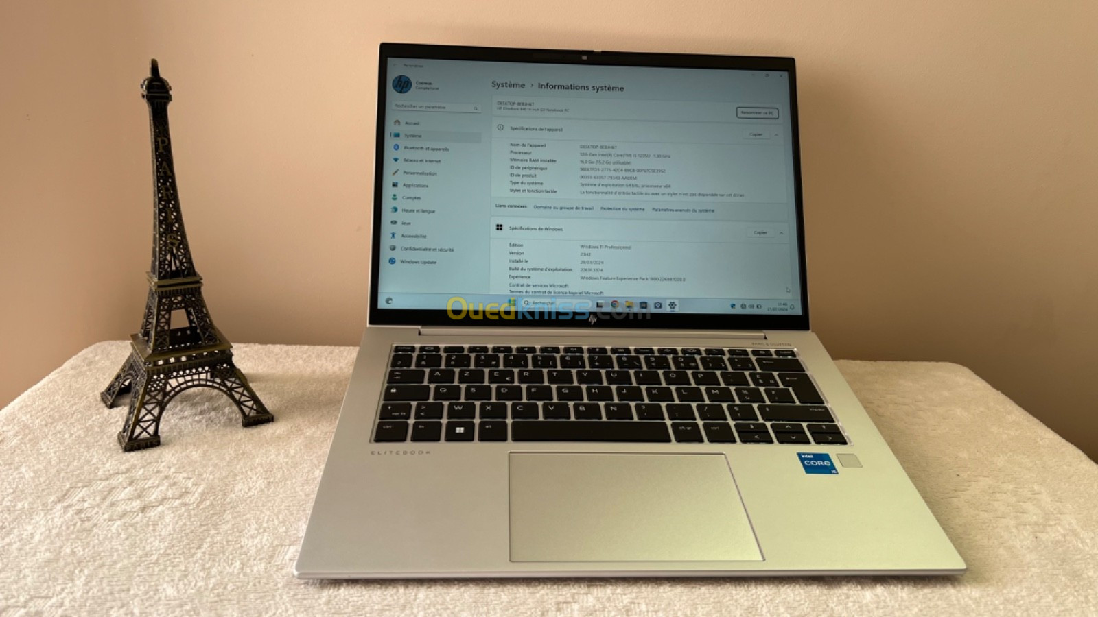 Hp elitebook 840 g9 i5 12th 16gb 256 etat 10/10 avec chargeur