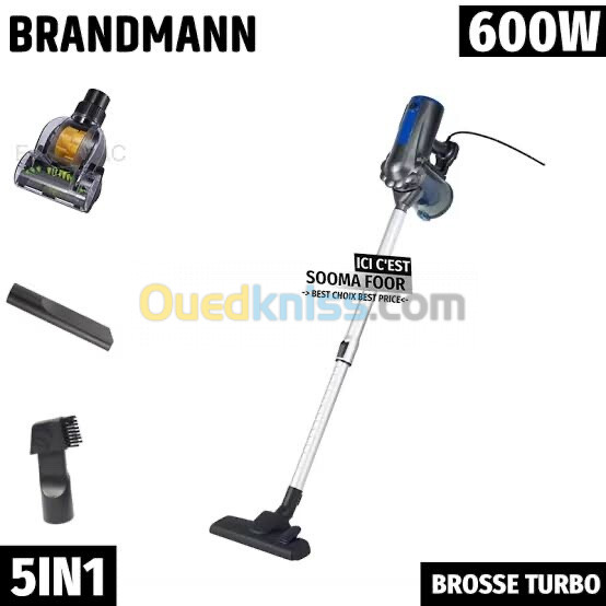 Aspirateur balai 600w brandmann