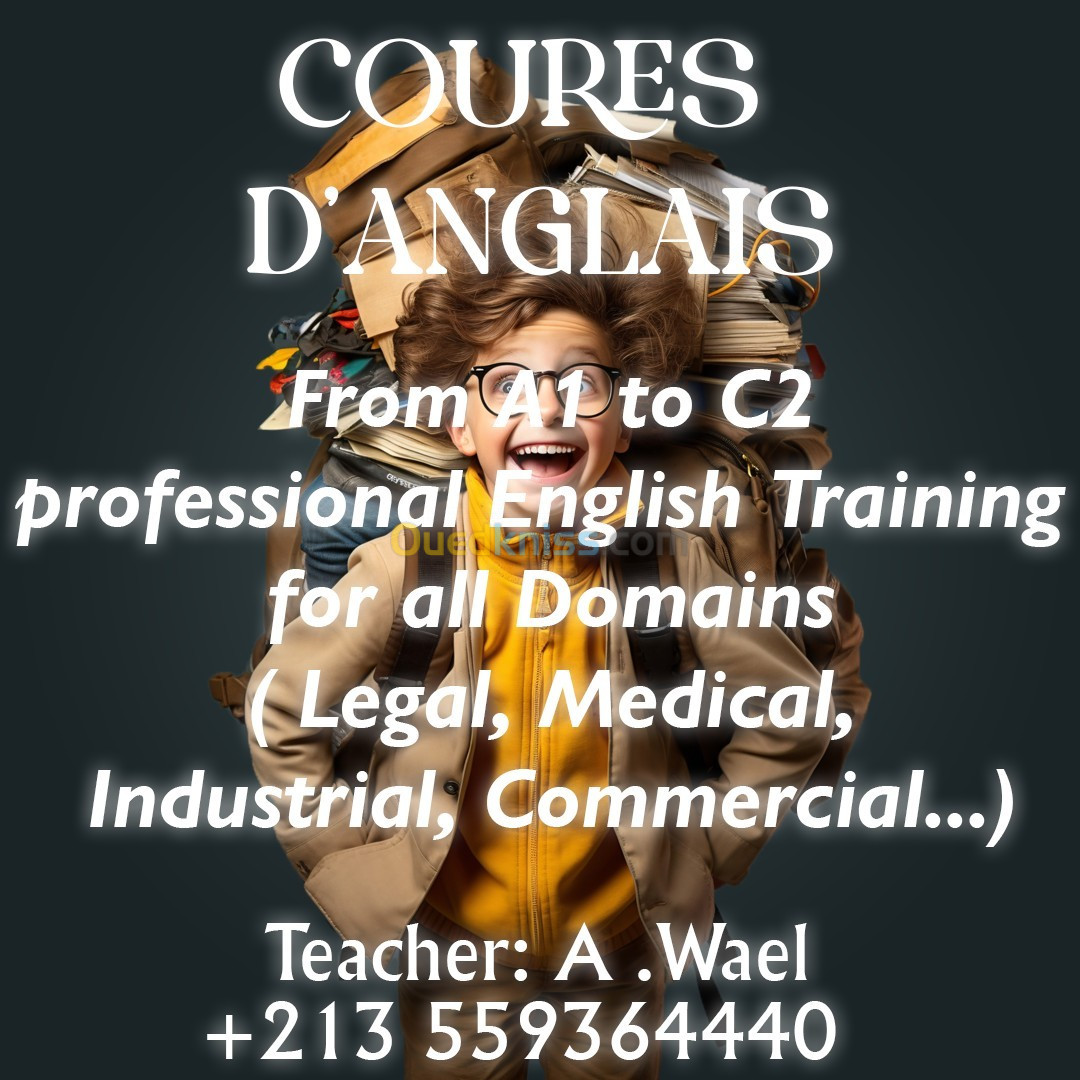 Cours d'Anglais pour etudiant et professionnels En ligne et en presential