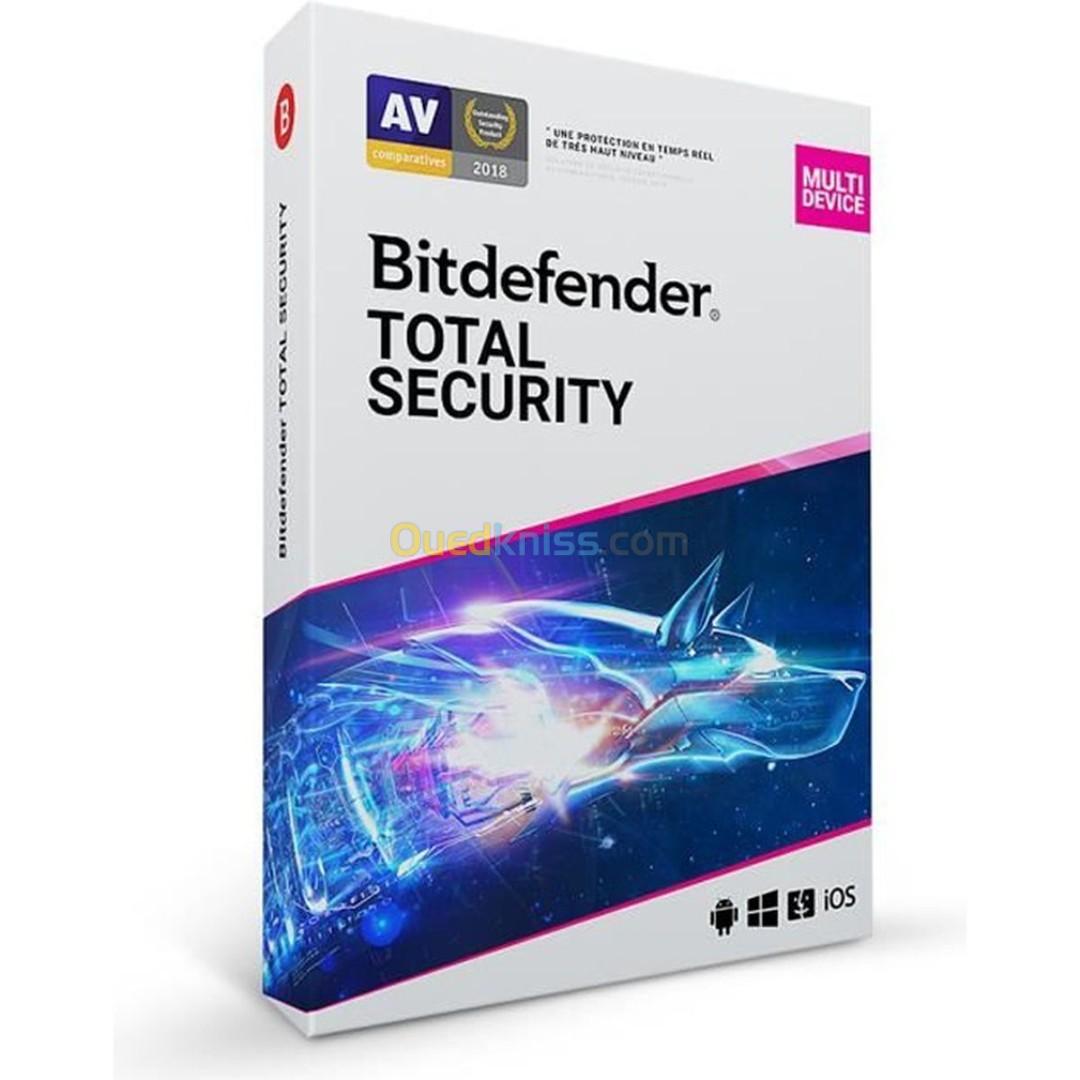 Bitdefender Total Security 2024 | 10 Appareils | 1 + 2 An | Windows - Mac - Android - iOS 