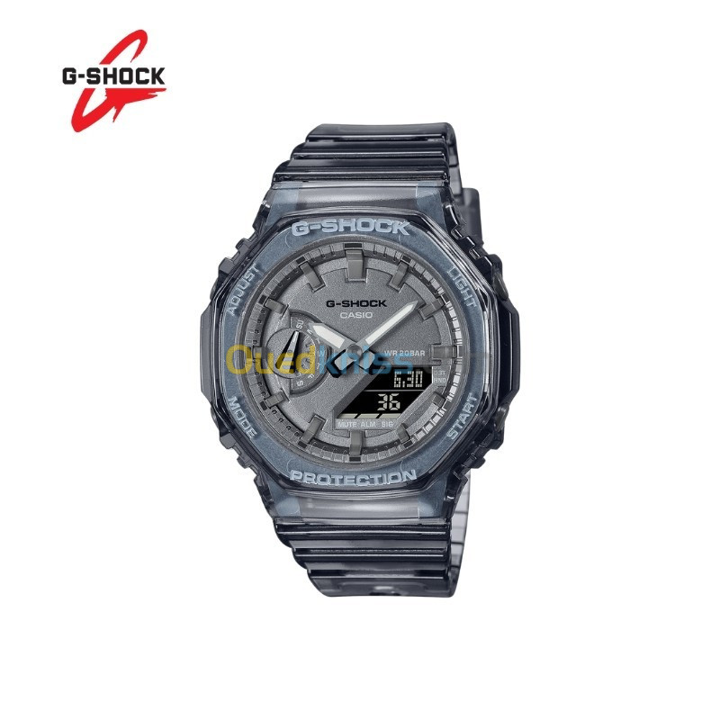 Montre Casio G-Shock Gris transparant Fond Noir   