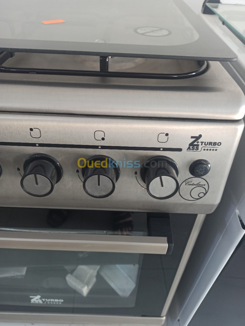 cuisiniere zass turbo  fiesta 4 feux  inox