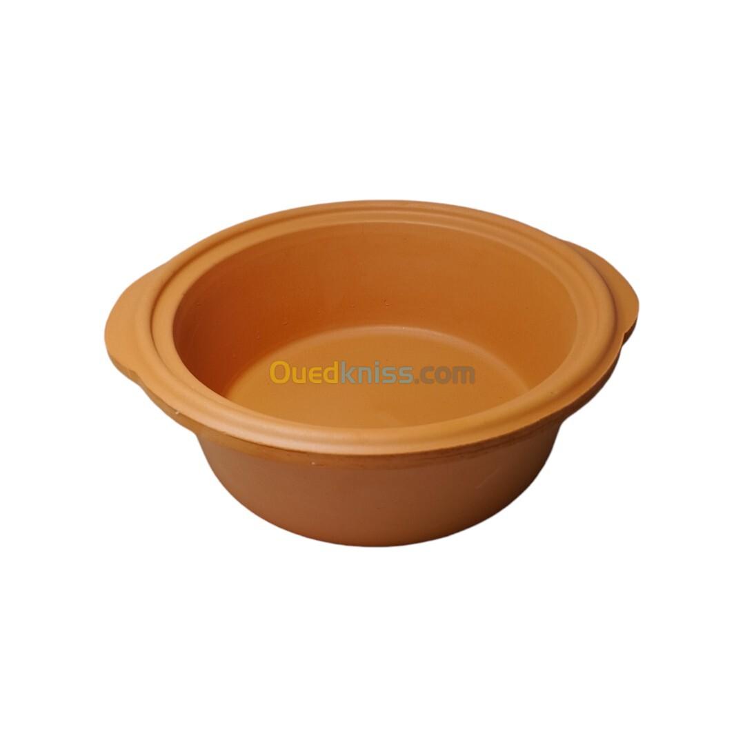 Tajine fabriqué en argile idéale pour préparer les plats traditionnel algérienne 22.5 x 8 cm  