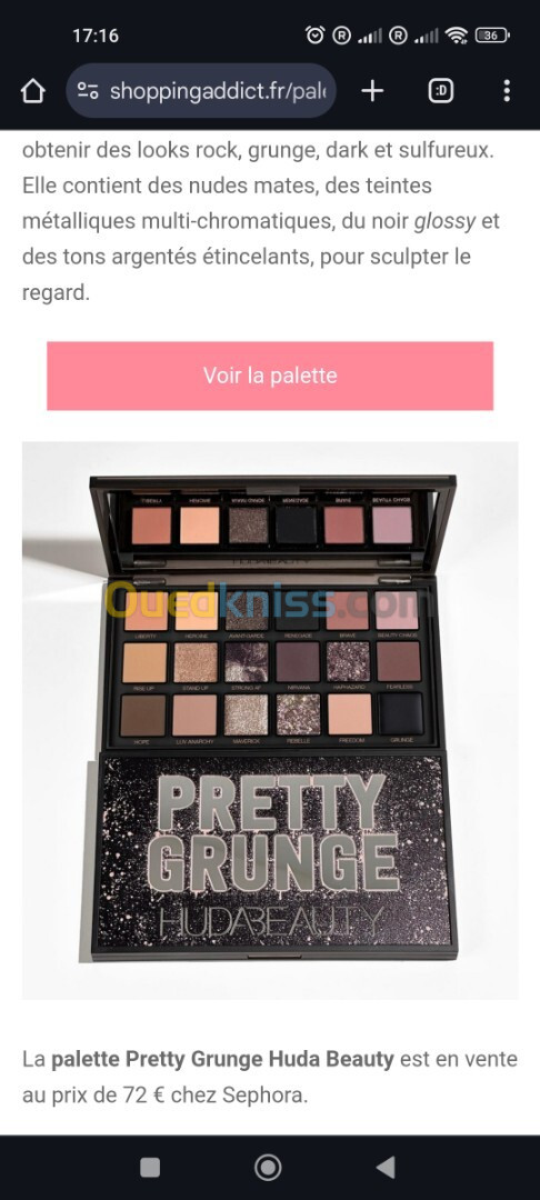 Boite maquillage Sephora *Pretty Grunge"