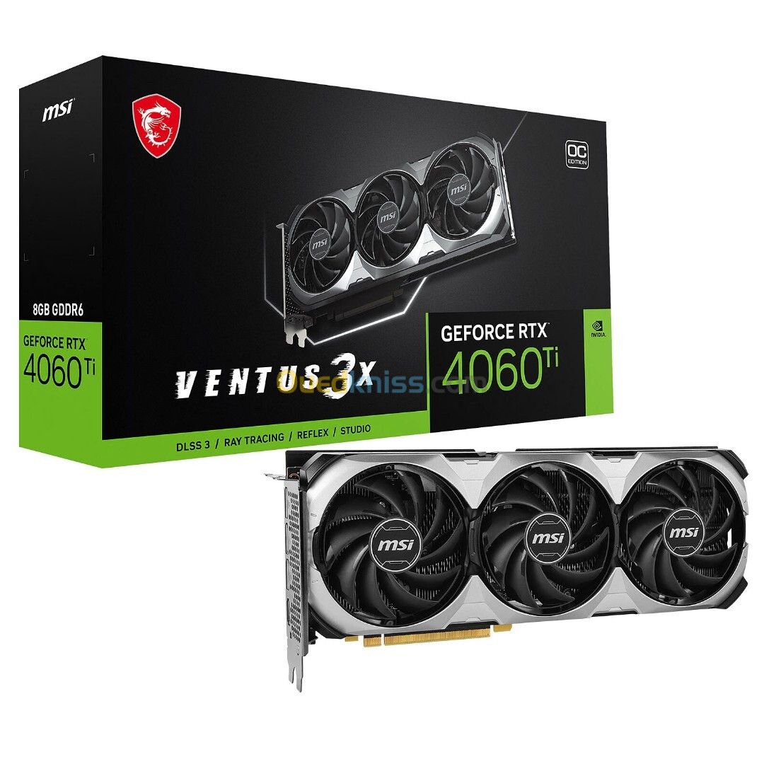 Carte Graphique MSI GeForce RTX 4060 Ti VENTUS 3X 8G OC