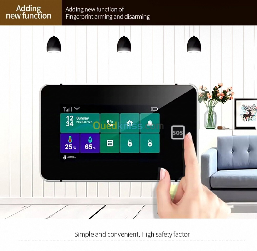Système d'alarm GSM Wifi 2024 tactile Garantie 12 mois جهاز انذار ضد السرقة 