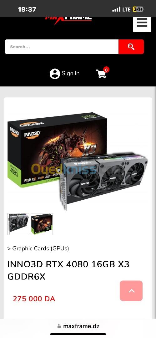 Caret Graphique iNNO3D GEFORCE RTX 4080 X3