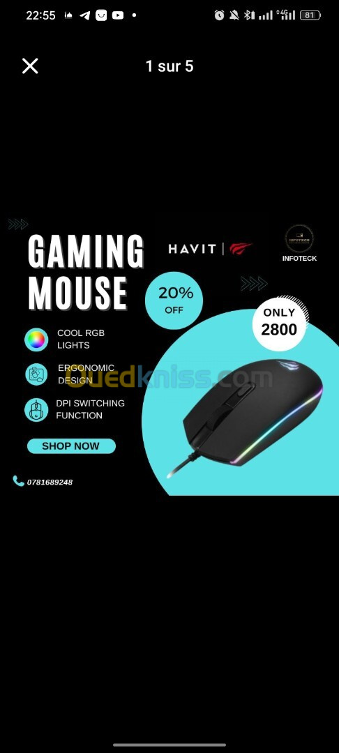 HAVIT MS1003 RGB GAMING MOUSE 