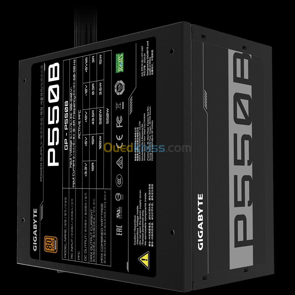 ALIMENTATION GIGABYTE GP-P550B 550W 80+ BRONZE