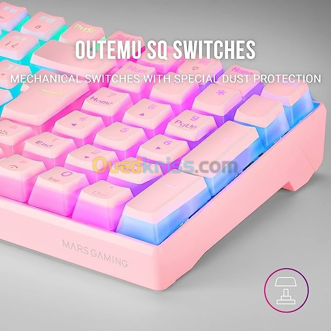 CLAVIER MARS GAMING MKULTRA MECANIQUE RGB PINK