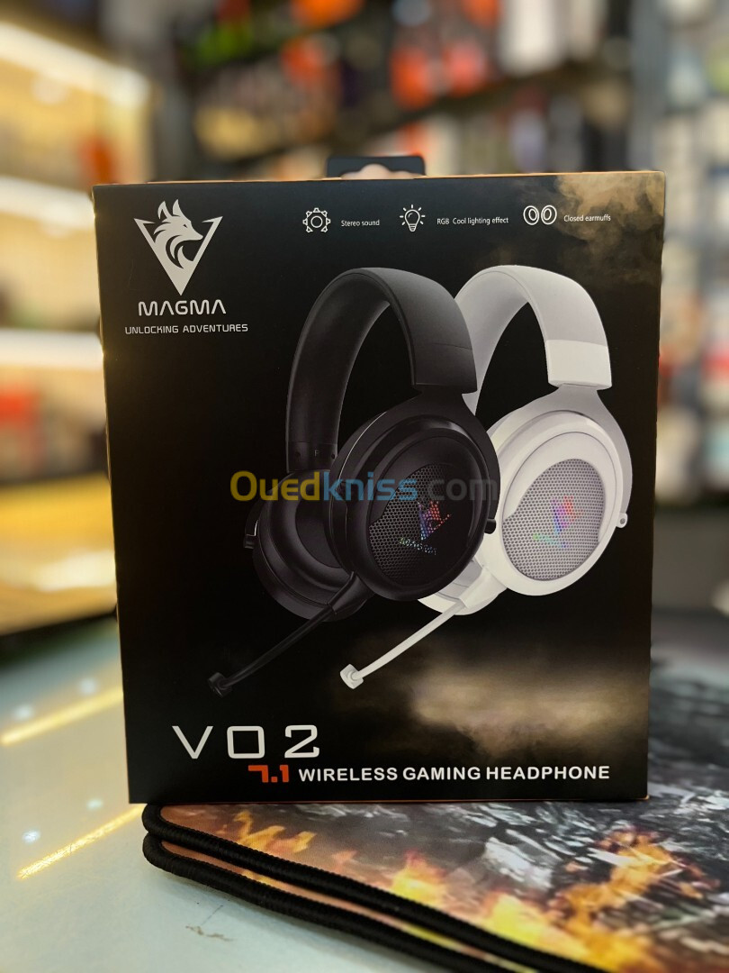 CASQUE GAMER SANS FIL MAGMA VALIVOX V02 7.1 RGB BLACK