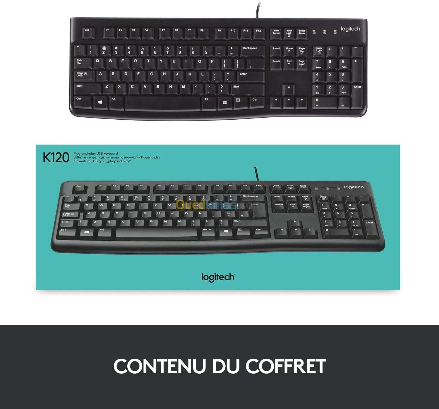 CLAVIER LOGITECH K120 AVEC FIL