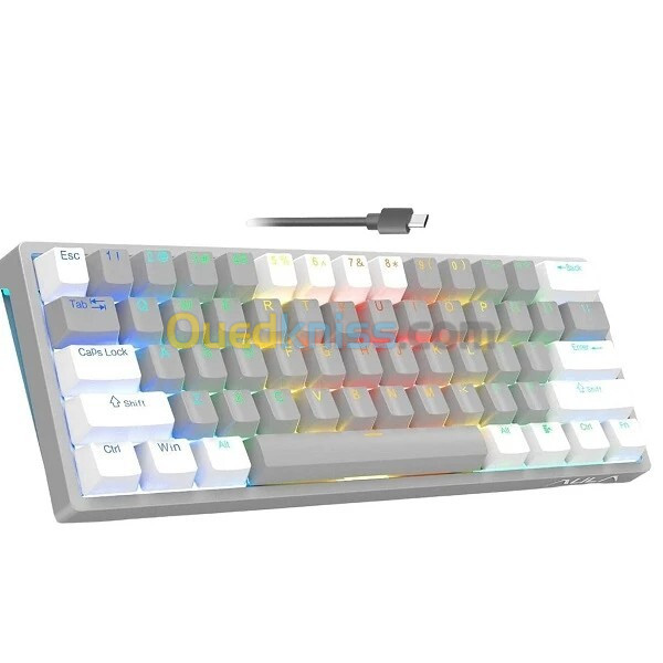 CLAVIER GAMER MAGMA MECANIQUE F61G GREY 60% WIRELESS RGB