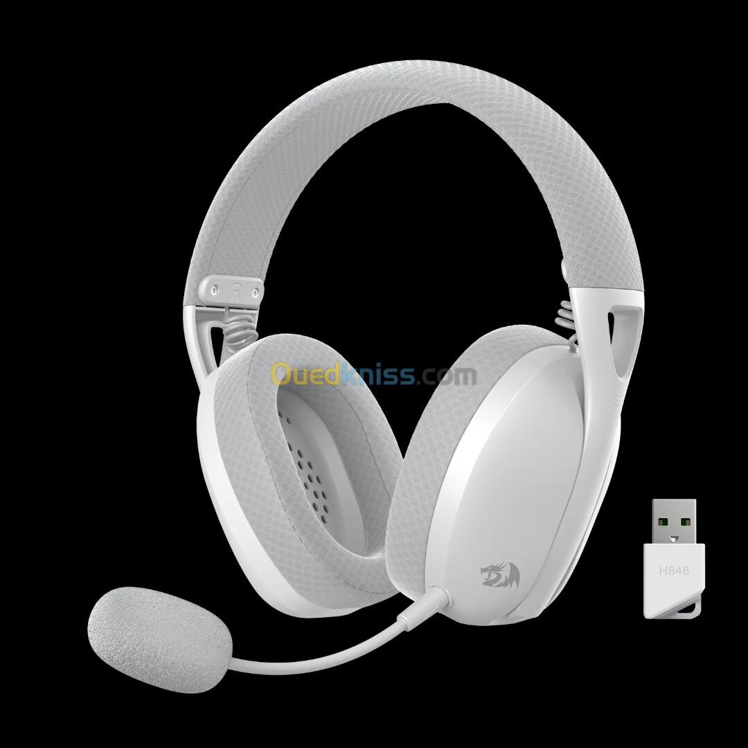 CASQUE REDRAGON IRE PRO H848 GREY WHITE WIRELESS