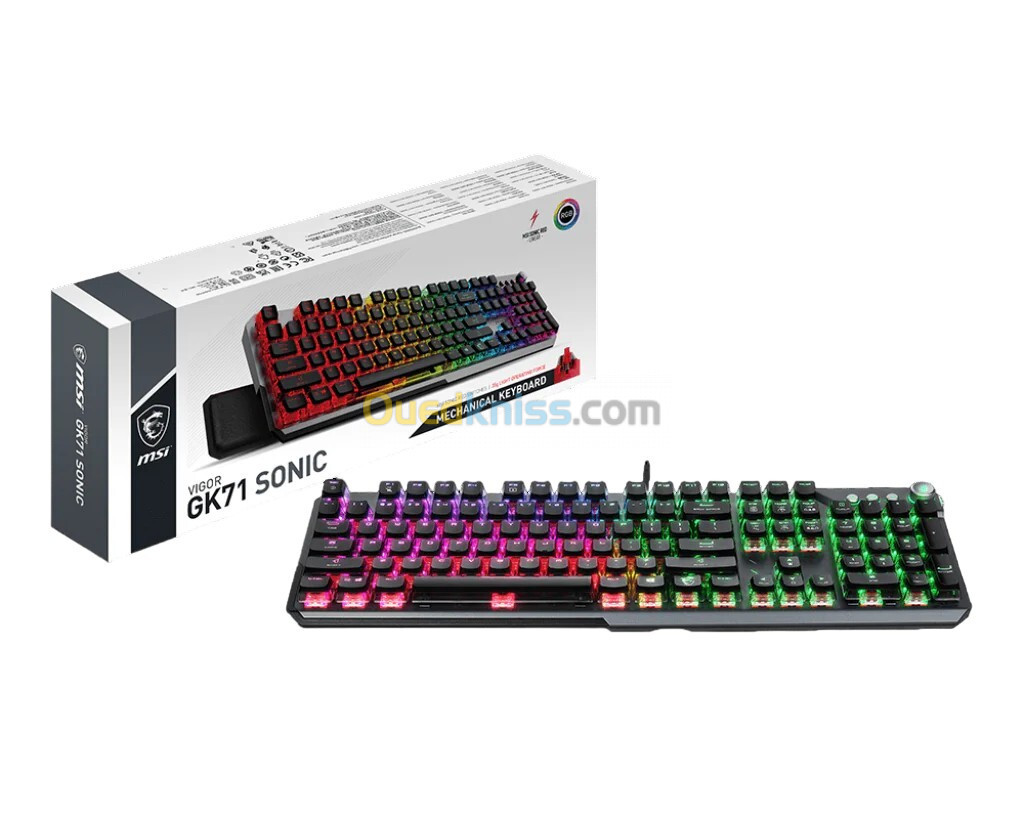 CLAVIER MSI GK71 RED SONIC