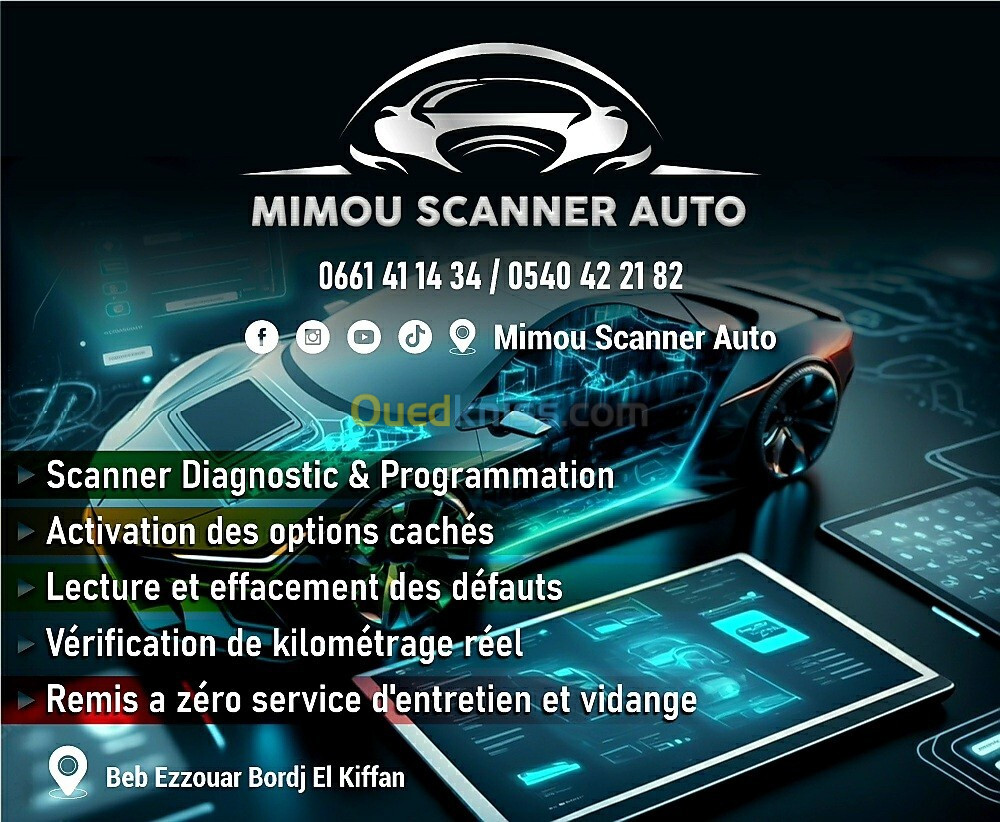 Scanner auto et Activation des options cachés à domicile 