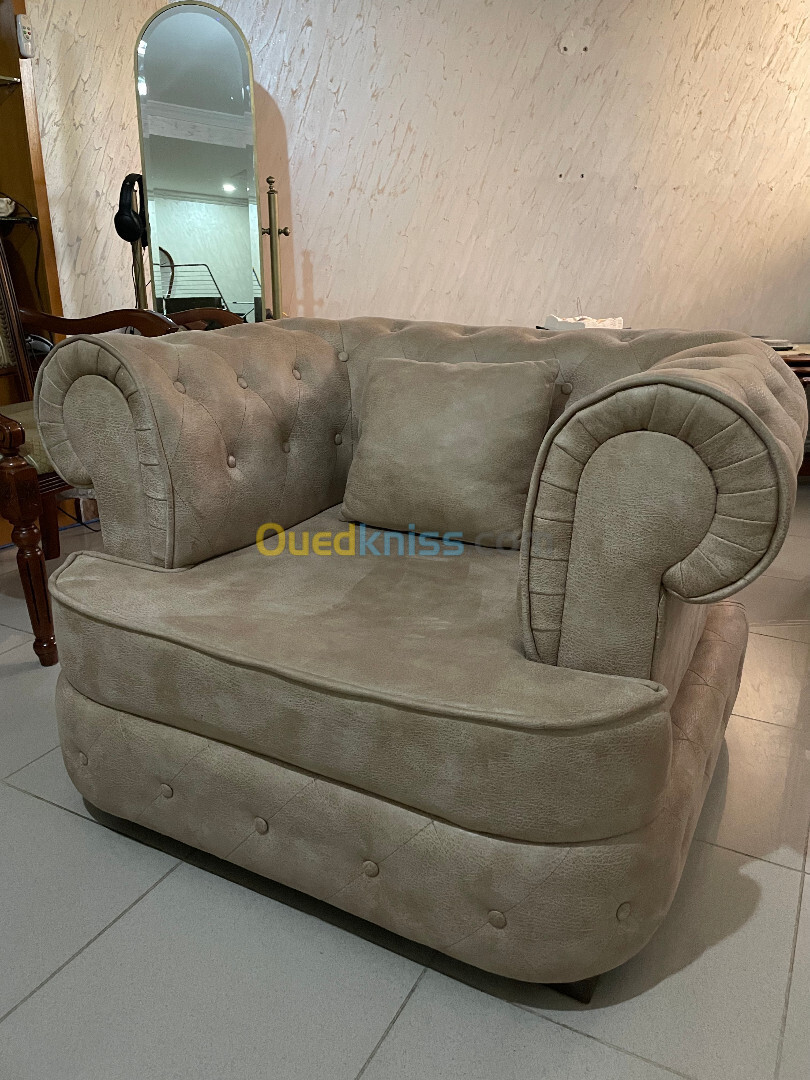 Salon Chesterfield de 6 places