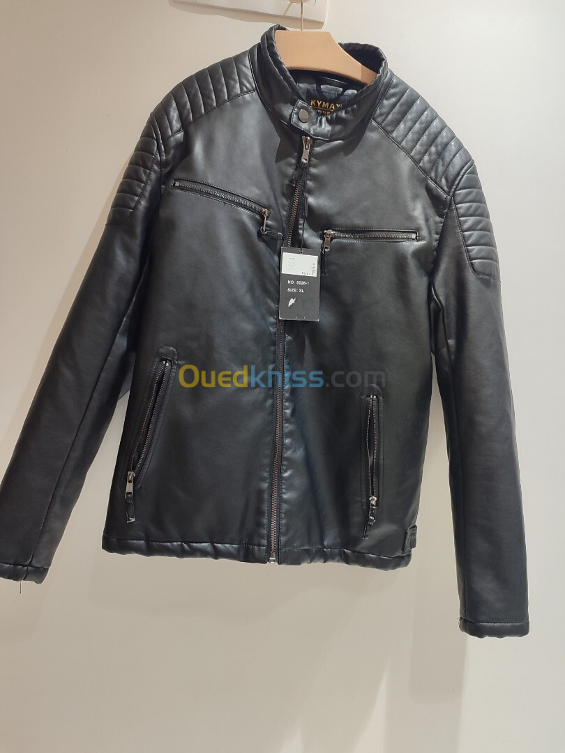 Veste cuir noir 