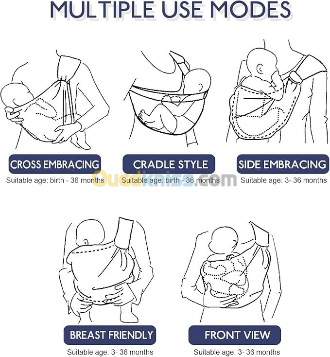Porte-bébé حاملة الاطفال الرضع