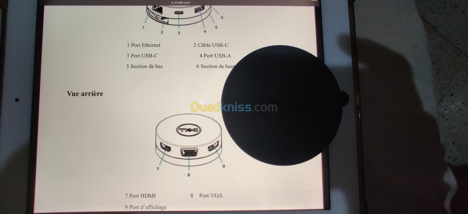 Connecteur USB Type C vers PORT VGA ,HDMI ,USB A,USB C ,PORT ETHERNET