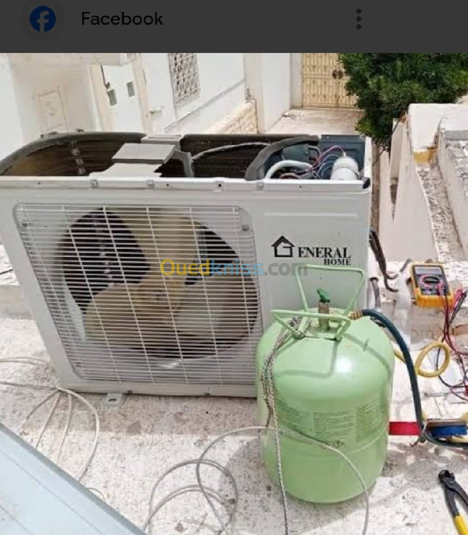 Montage climatistiseur et recharge de gaz+ plomberie 