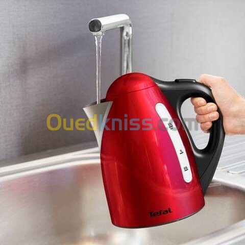 Bouilloire 1,7l rouge inox