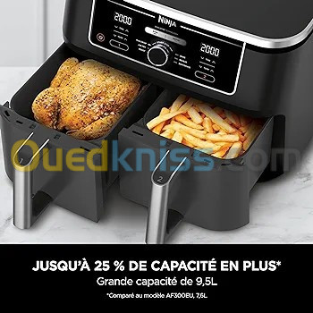 Ninja Foodi MAX Dual Zone Air Fryer, 2 Tiroirs, 9,5L - Alger Algérie