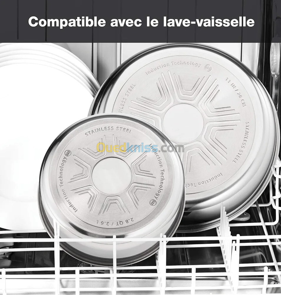 Seb Compact Inox Batterie de cuisine 20 pièces, Induction