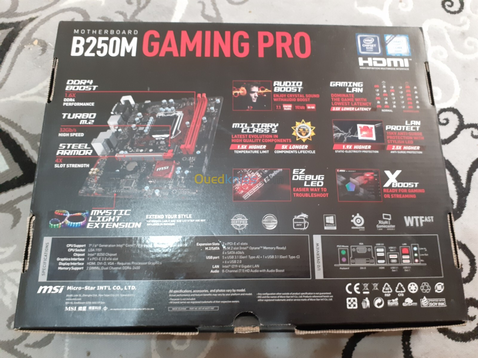 KIT: MSI B250 M GAMING PRO + I5 7400 + CPU FAN