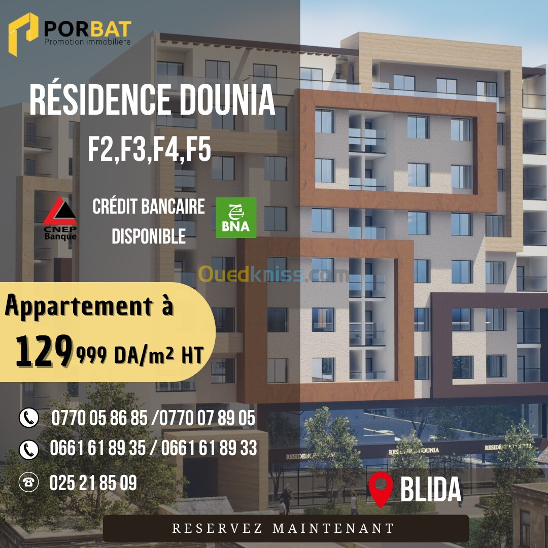 Vente Appartement F3 Blida Blida