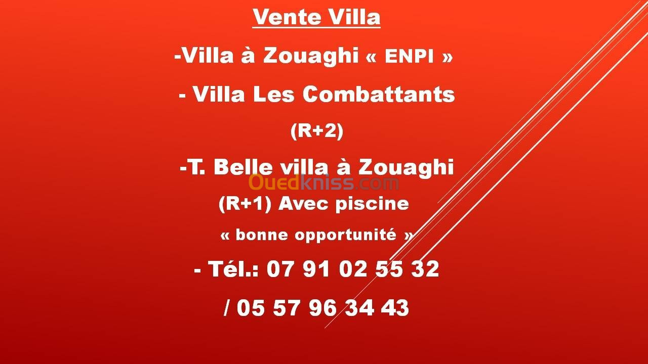 Vente Villa Constantine Constantine