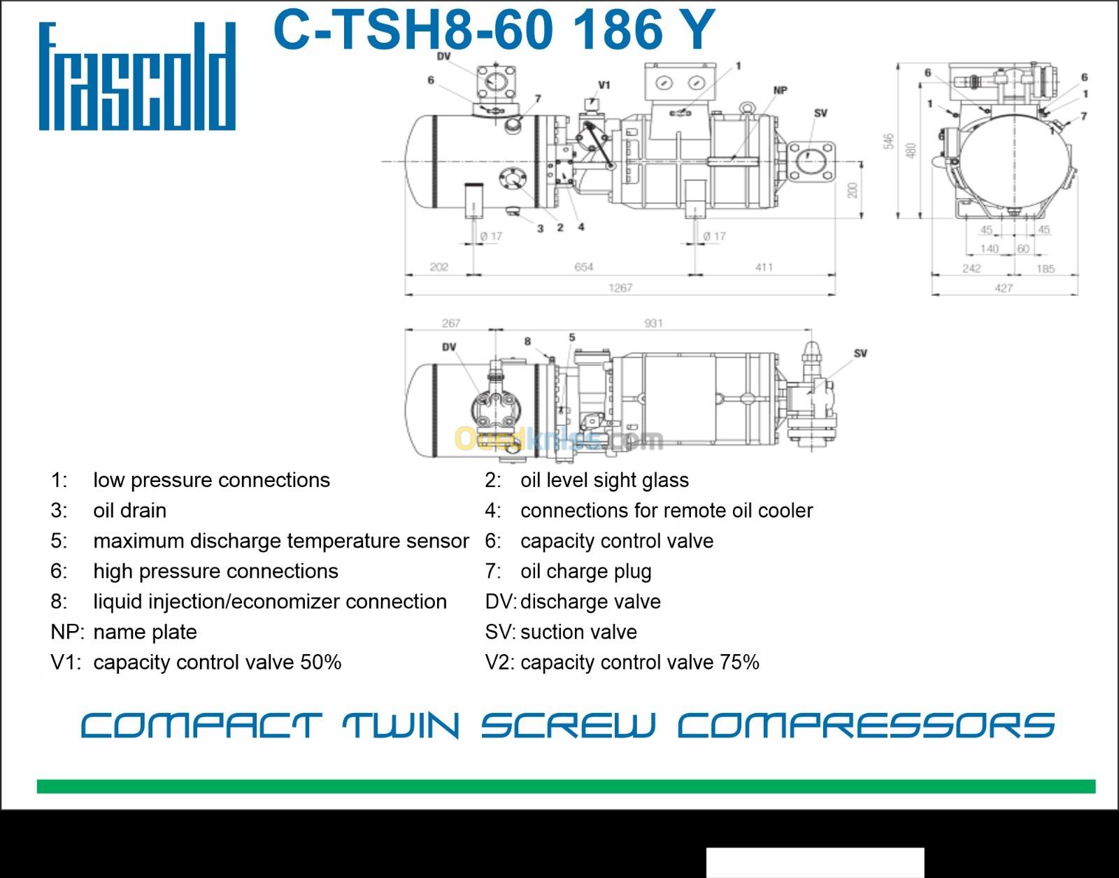 Compresseur à vis Frascold C-TSH8-60-186 Y