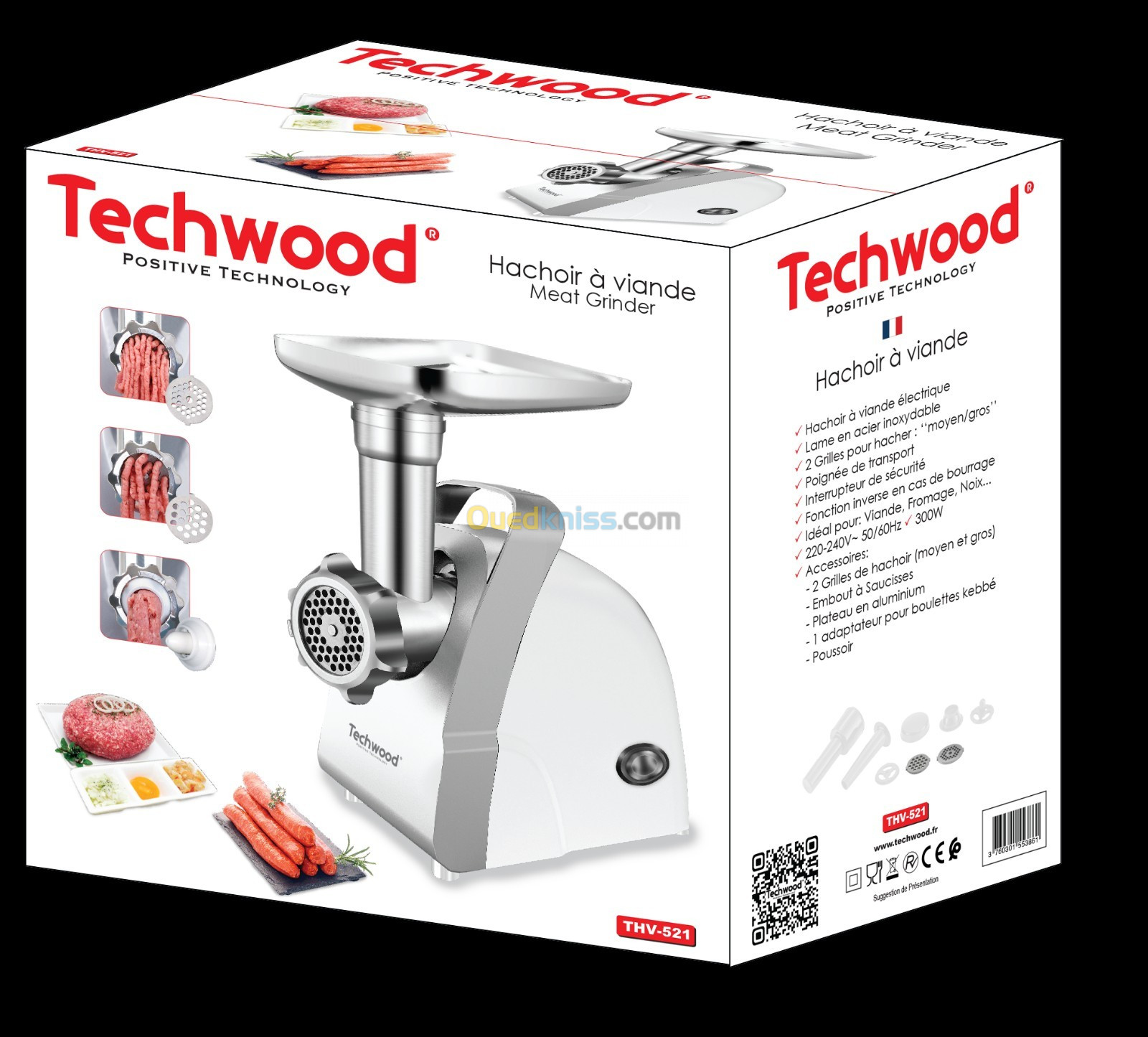 Hachoir À Viande Electrique 300 W 220-240V - TECHWOOD