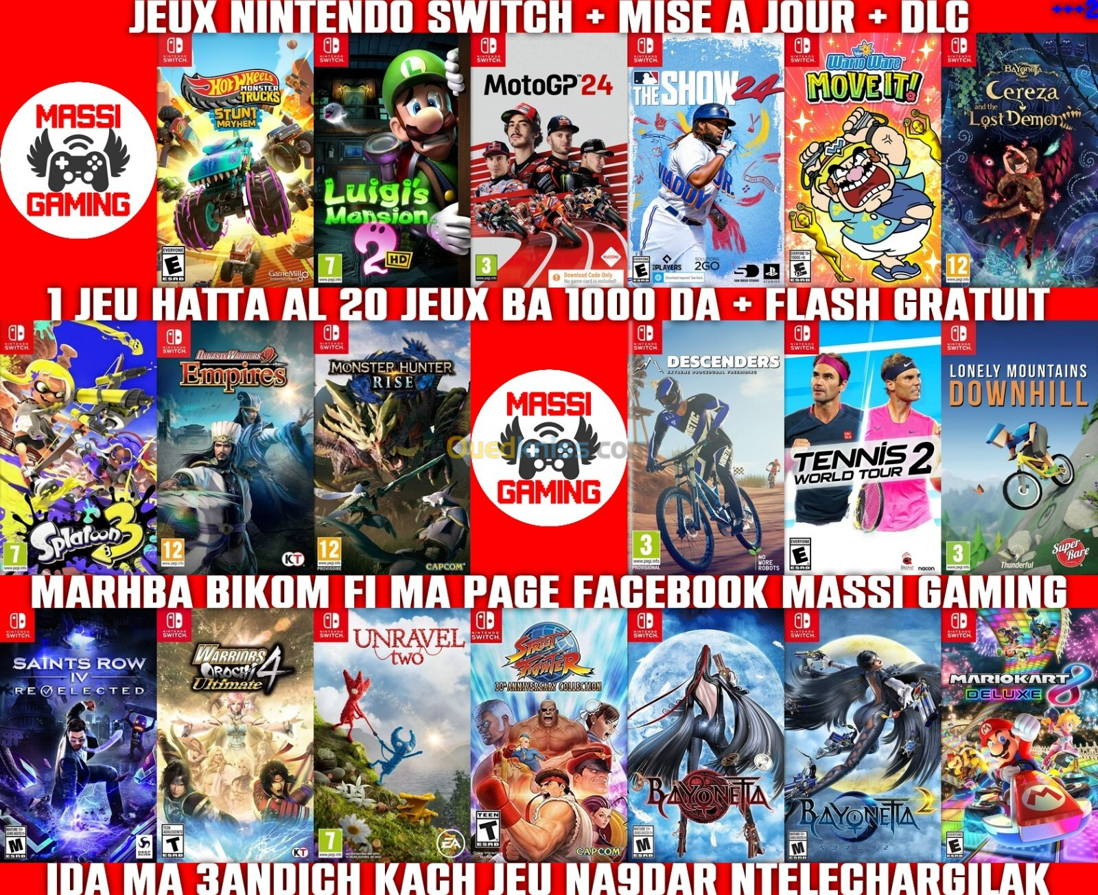 INSTALLATION JEUX NINTENDO SWITCH FLASHÉE / PUCÉE (+ FLASH GRATUIT + DLC + MISE A JOUR) --