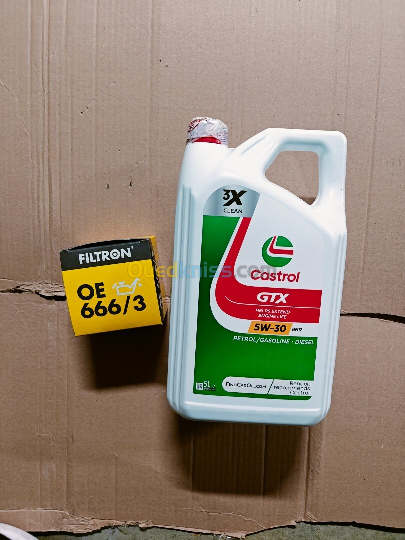 Huile Castrol 5w30-RN17 pack vidange Clio 5 essence et DCI