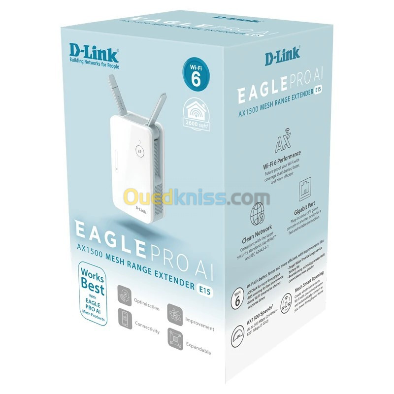 D-Link Eagle Pro Ai WiFi 6 Smart Internet Router /D-Link EAGLE PRO AI Mesh WiFi 6 Router System (3-Pack)  