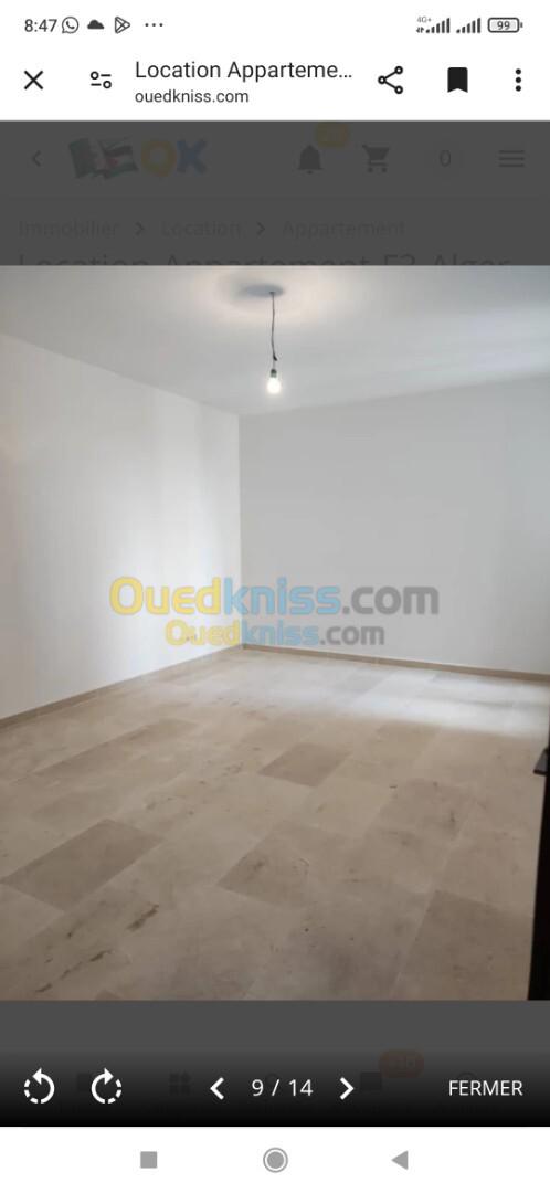 Location Appartement F3 Alger Ouled fayet