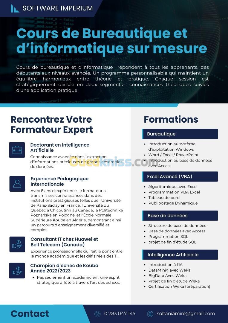 Cours Particulier Bureautique 100% pratique