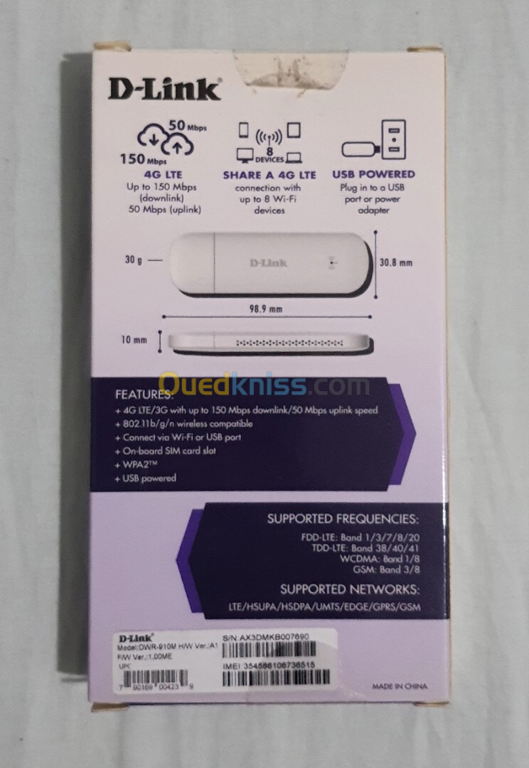 MODEM ROUTER D-LINK DWR-910M 4G LTE