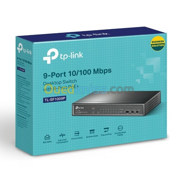 SWITCH TPLINK SF1009P 9P 10/100M 8P POE+